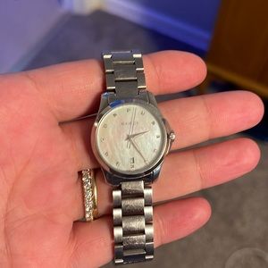 Gucci watch with diamonds